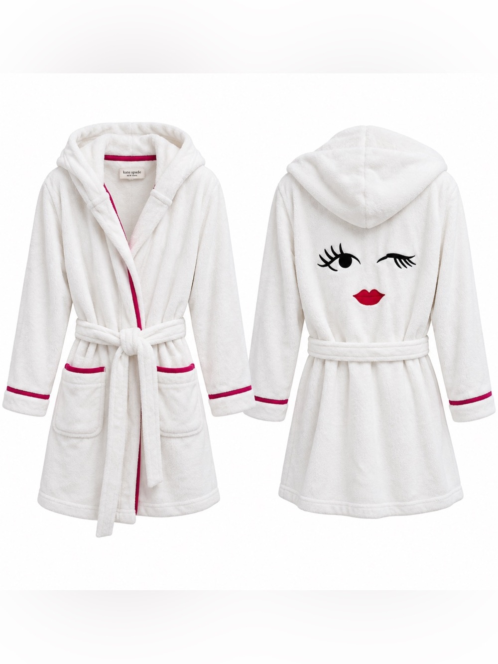 Plush robe Kate Spade with the face